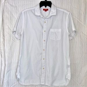 White Shirt Sleeve Button Up. Size M.
